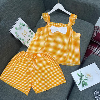 Bộ đùi katê lụa nơ to, phom 55kg
