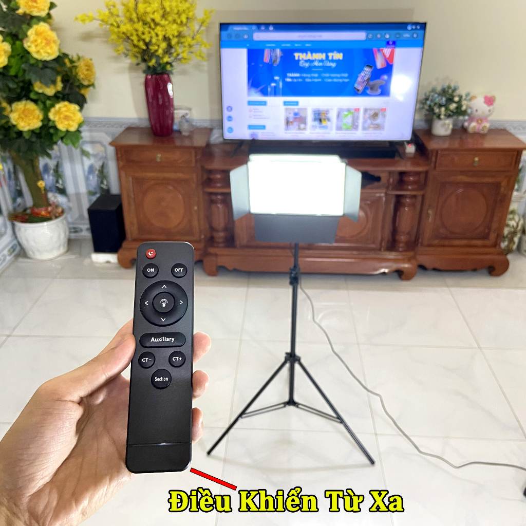 Đèn Led E900 Có Vách Điều Chỉnh Ánh Sáng Công Suất 100W Trợ Sáng Quay Phim, Studio Nhỏ, Livestream