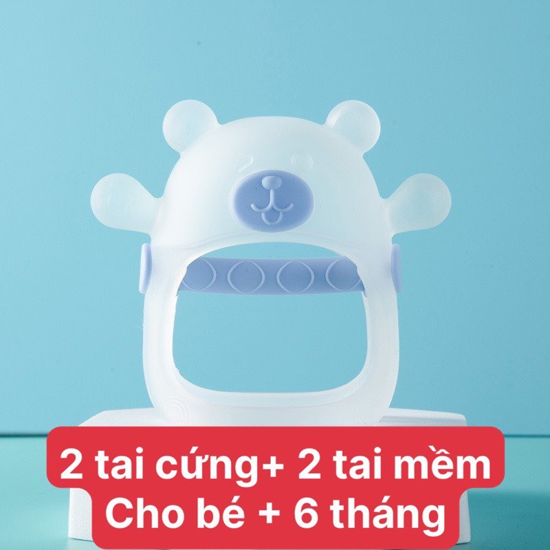 Gặm nướu cho bé hình Gấu Silicon Nano Cao cấp TINIKID