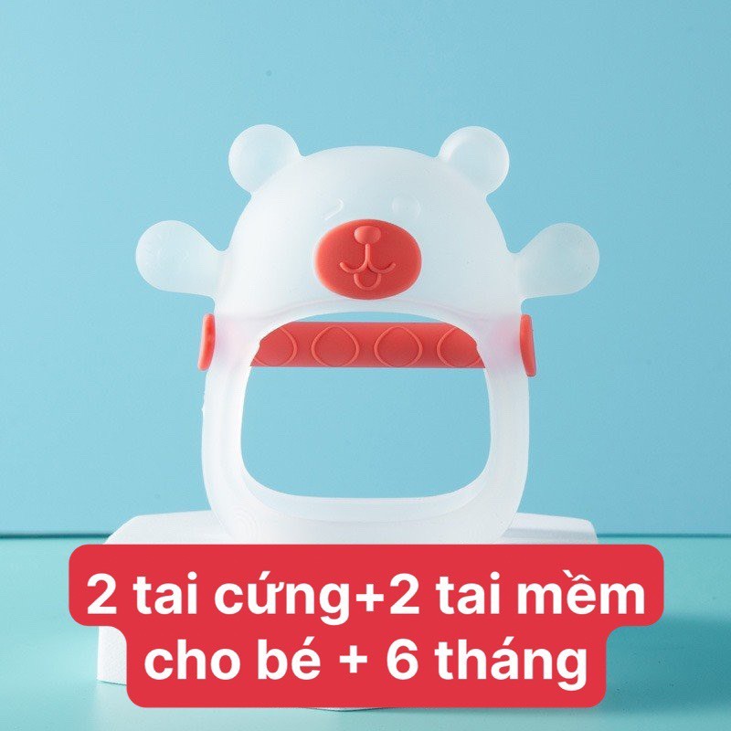Gặm nướu cho bé hình Gấu Silicon Nano Cao cấp TINIKID