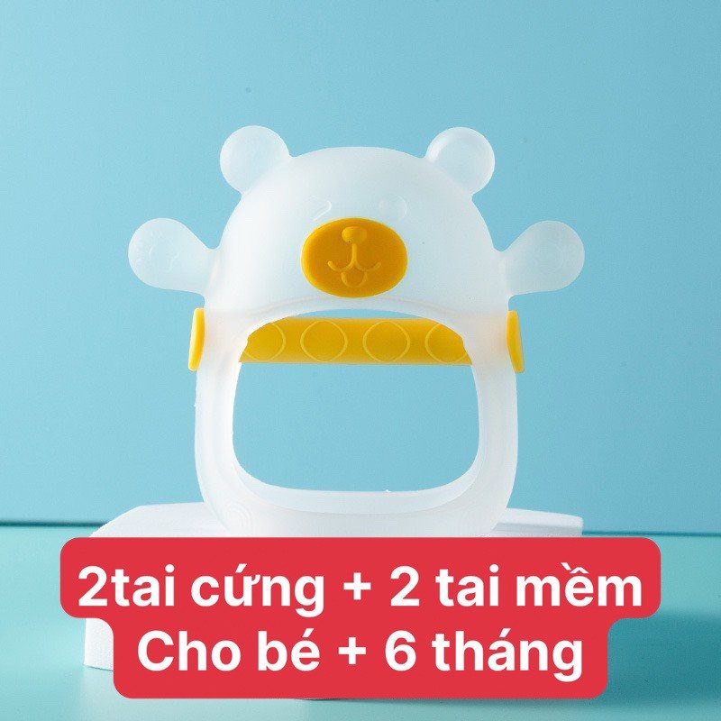 Gặm nướu cho bé hình Gấu Silicon Nano Cao cấp TINIKID