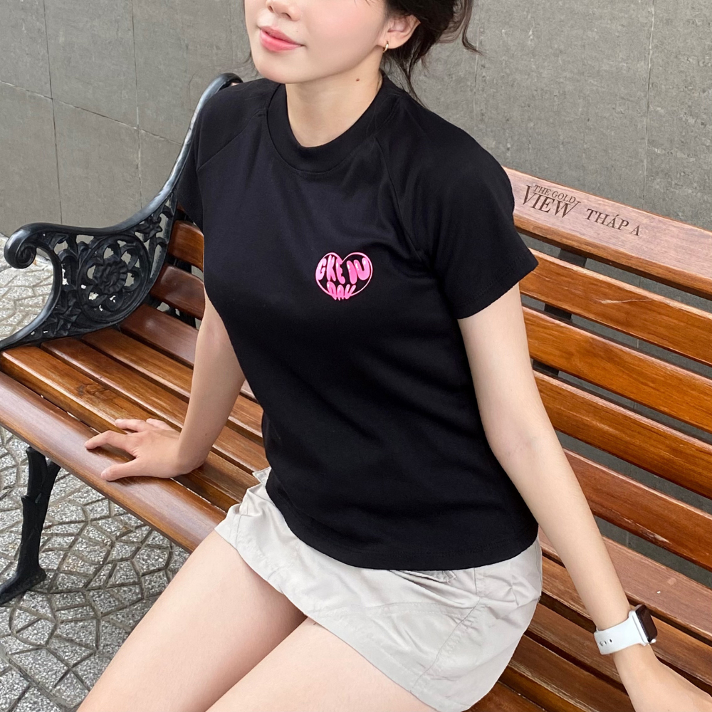 ÁO THUN BABY TEE GKE IU DAU CO GIẢN ÔM BODY