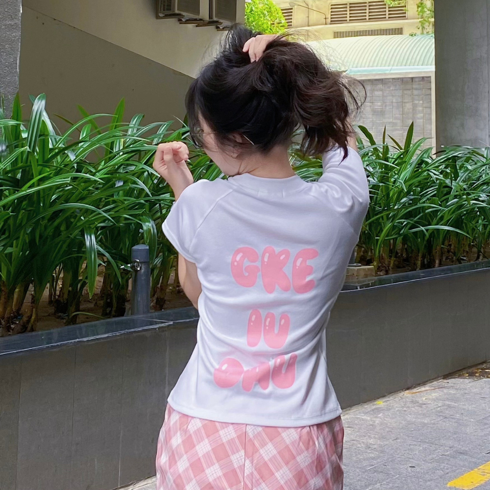 ÁO THUN BABY TEE GKE IU DAU CO GIẢN ÔM BODY