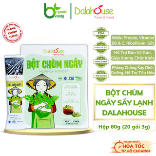 Bột chùm ngây dalahouse - bột chùm ngây hữu cơ nguyên chất sấy lạnh dalahouse - hộp 60g