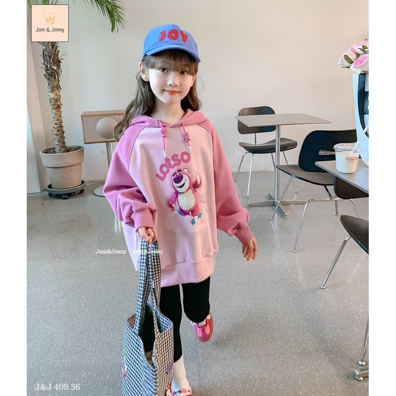 Set J&J áo hoodie+quần legging in gấu Losto cute xỉu 12-45kg