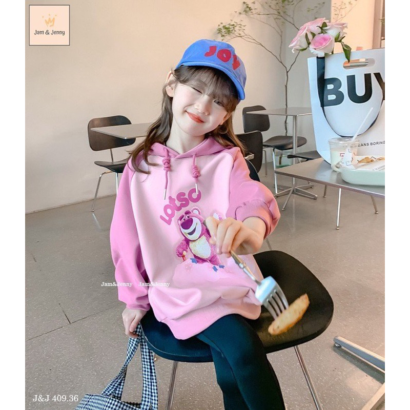 Set J&J áo hoodie+quần legging in gấu Losto cute xỉu 12-45kg
