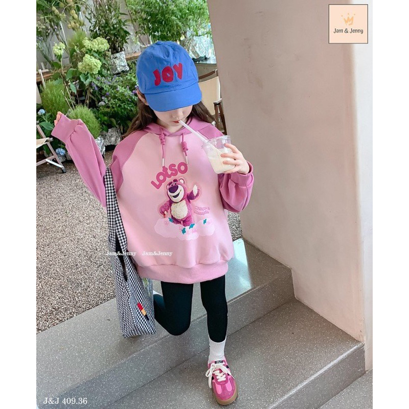 Set J&J áo hoodie+quần legging in gấu Losto cute xỉu 12-45kg