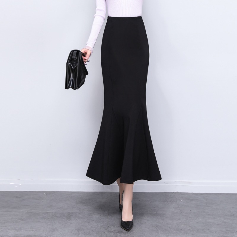 Chân váy đuôi cá dáng dài, váy đuôi cá xòe tôn dáng cực xinh chất vải Umi co giãn Phong Cách Hàn Quốc