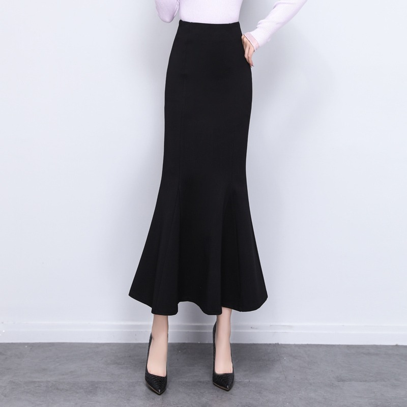 Chân váy đuôi cá dáng dài, váy đuôi cá xòe tôn dáng cực xinh chất vải Umi co giãn Phong Cách Hàn Quốc