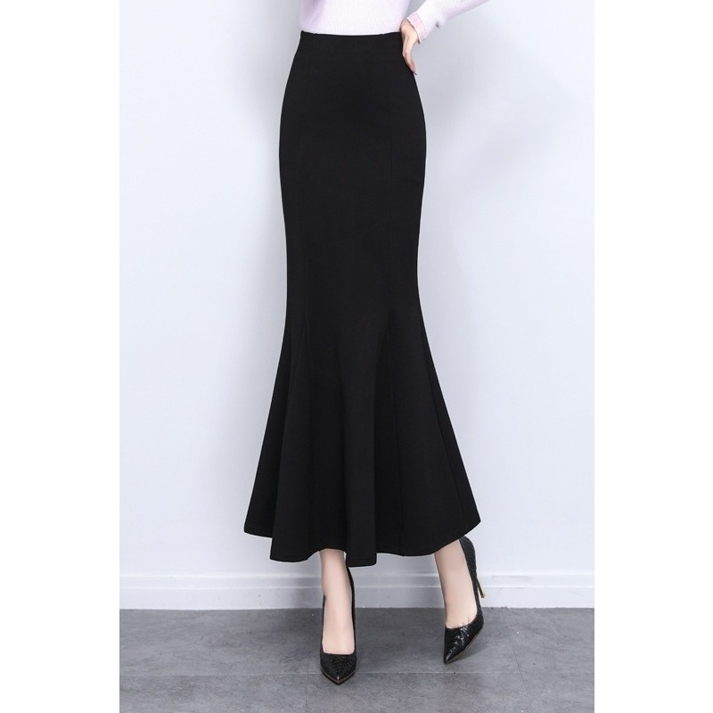 Chân váy đuôi cá dáng dài, váy đuôi cá xòe tôn dáng cực xinh chất vải Umi co giãn Phong Cách Hàn Quốc