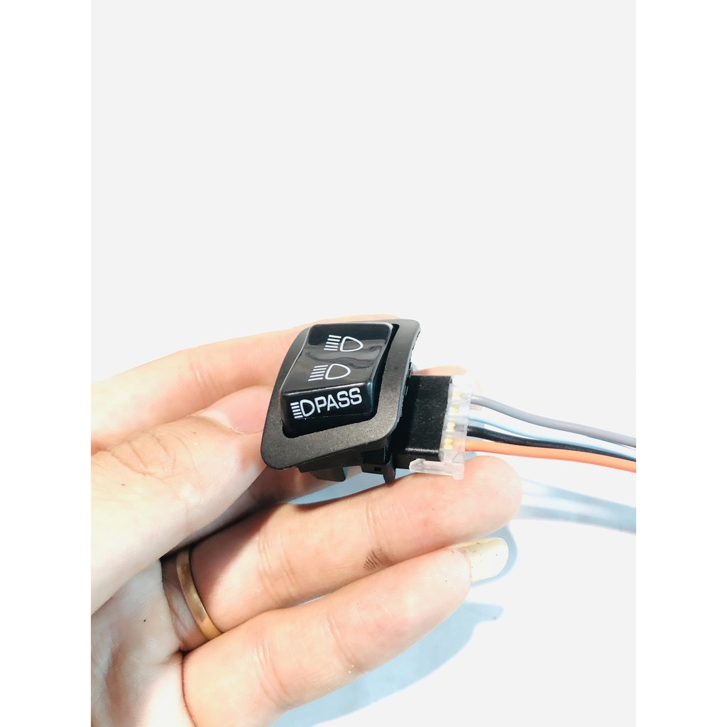 Công tắc Passing SH kèm rắc nháy đá đèn pha lắp cho các dòng xe như Zin Wave A, S, RS, RSX 110, Future 125, Pcx......