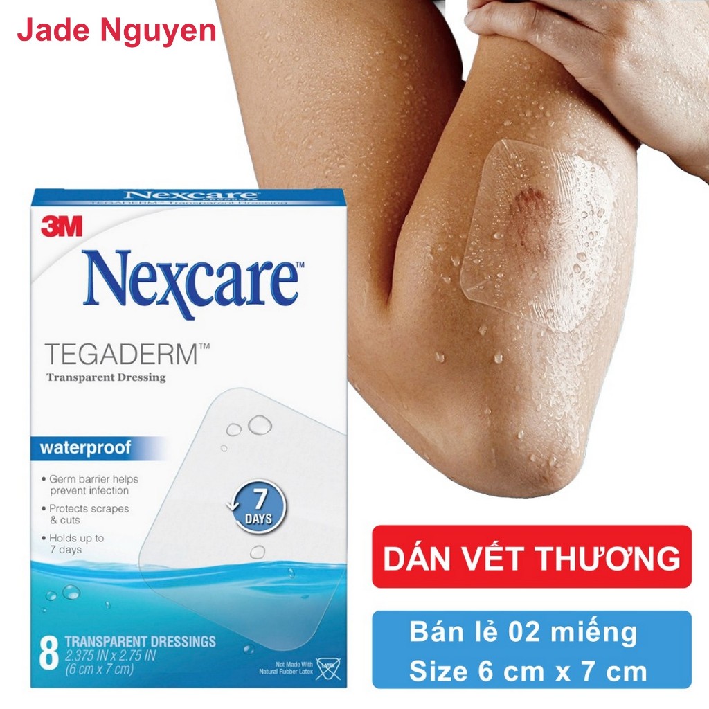 Băng keo cá nhân dán vết thương trong suốt Nexcare 3M H1624 Size 6x7cm