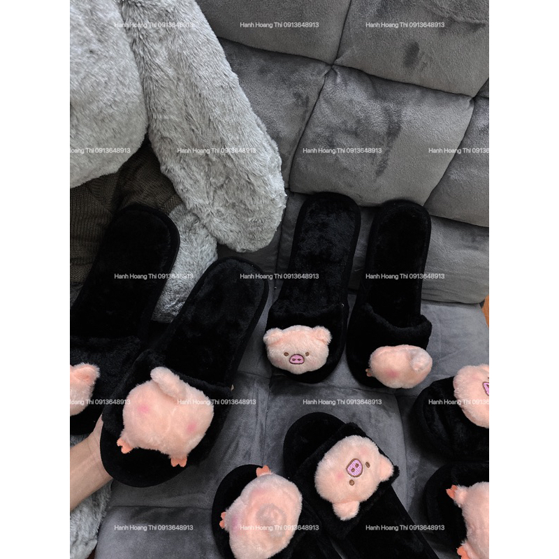 Dép lông gắn mông heo siuu cutte
