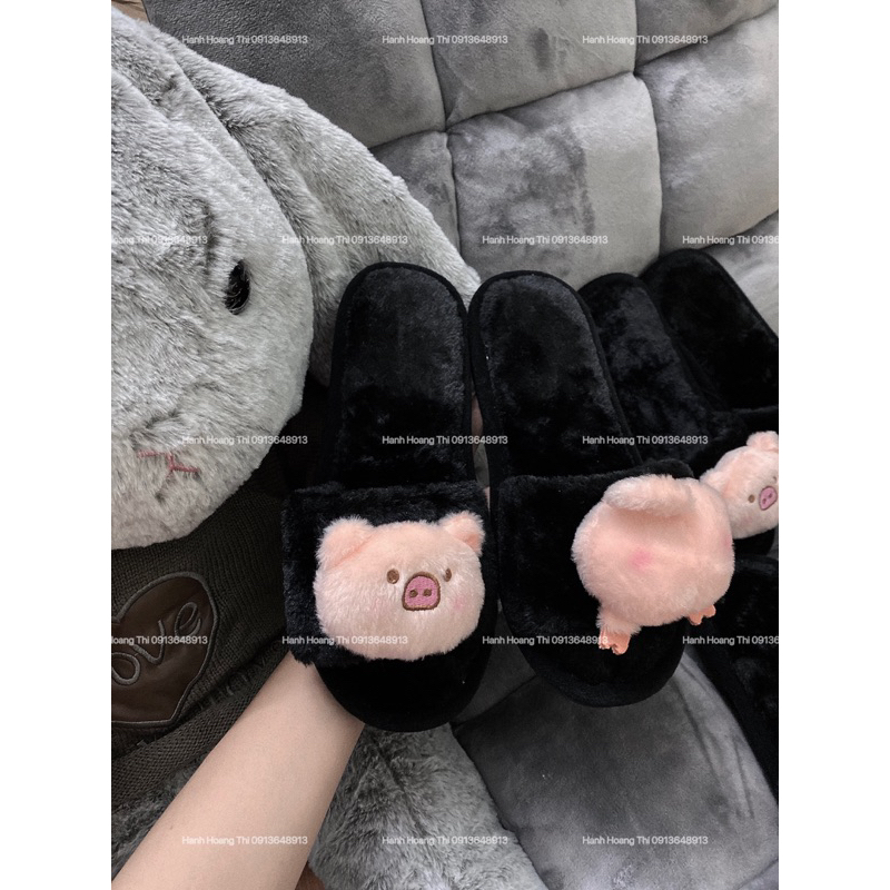 Dép lông gắn mông heo siuu cutte