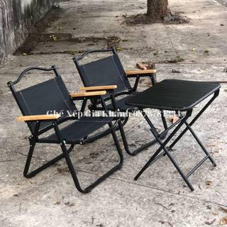 Bộ 2 ghế camping 1 bàn 40x60 gấp gọn, sử dụng trong quán cafe, du lịch, độ bền cao