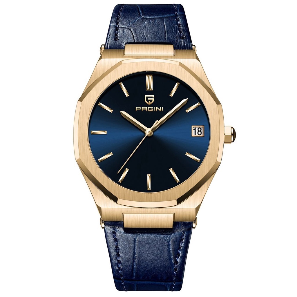 Đồng hồ nam thời trang dây da cao cấp Pagini có lịch ngày giá rẻ - Kingsman Watch