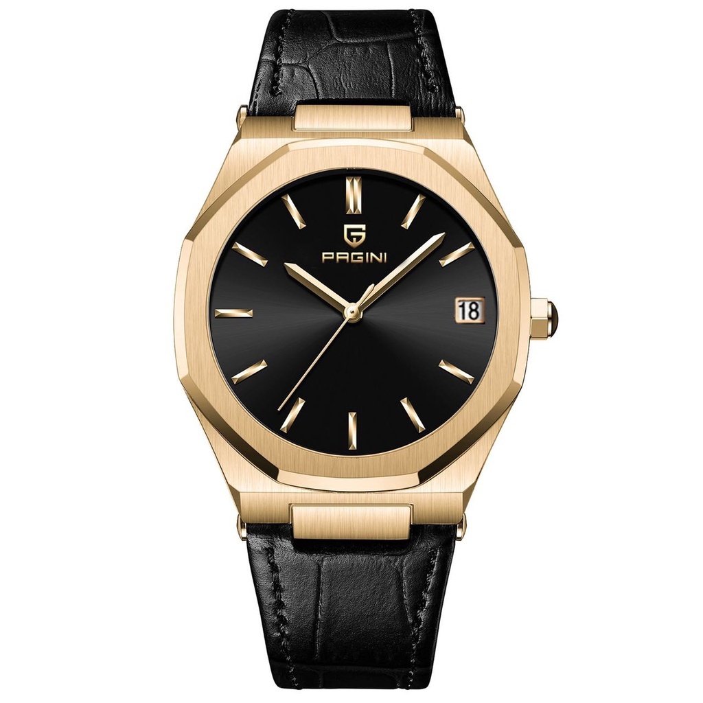 Đồng hồ nam thời trang dây da cao cấp Pagini có lịch ngày giá rẻ - Kingsman Watch
