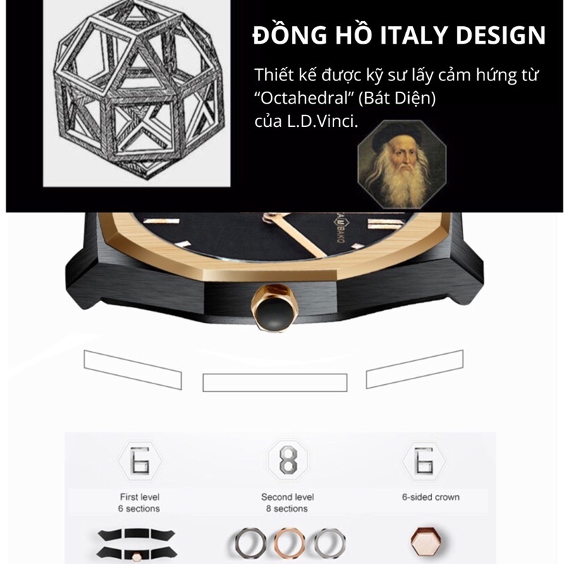 Đồng hồ nam thời trang dây da cao cấp Pagini có lịch ngày giá rẻ - Kingsman Watch