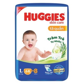 Tã quần Huggies Dry size L 68 miếng tặng 8miếng