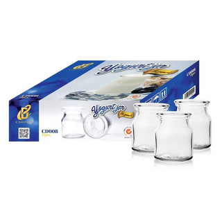 Hộp 12 hũ làm sữa chua thuỷ tinh 100ml
