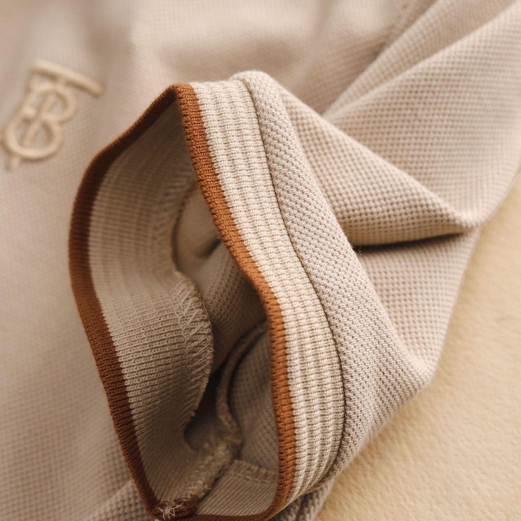 Áo thun có cổ polo tay ngắn BBR vải cotton gai pique cotton 100% co dãn nhẹ lên form tiệc tùng