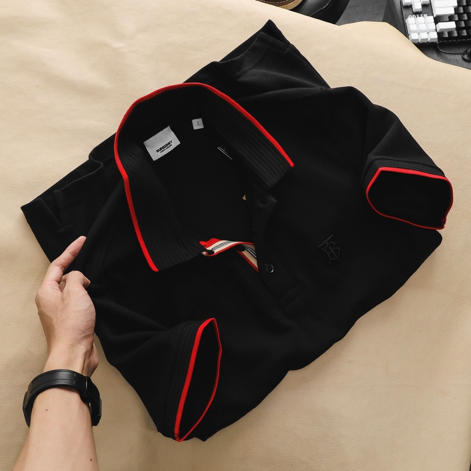 Áo thun có cổ polo tay ngắn BBR vải cotton gai pique cotton 100% co dãn nhẹ lên form tiệc tùng