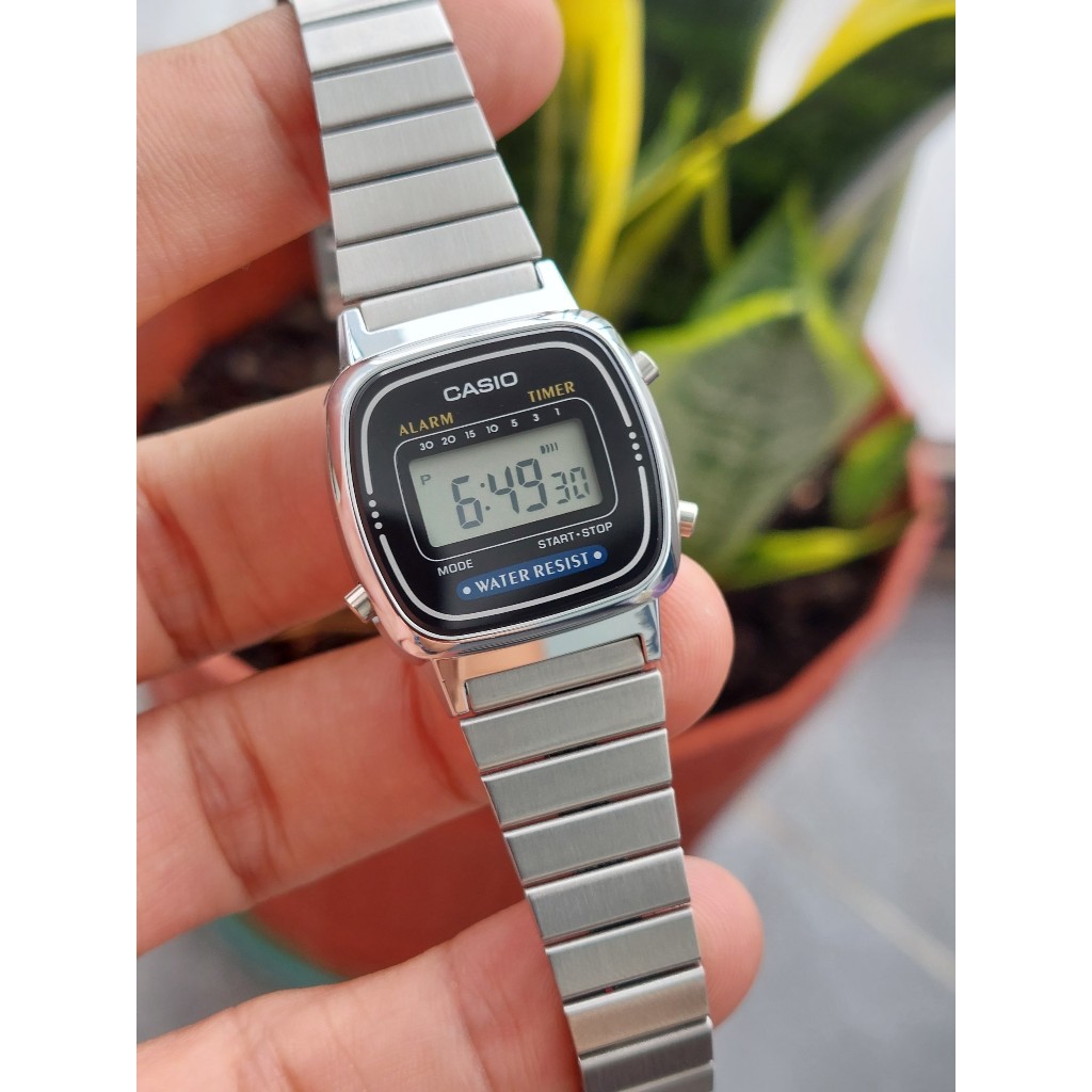 Đồng hồ nữ Casio LA.670W thép trắng chạy pin hàng Si