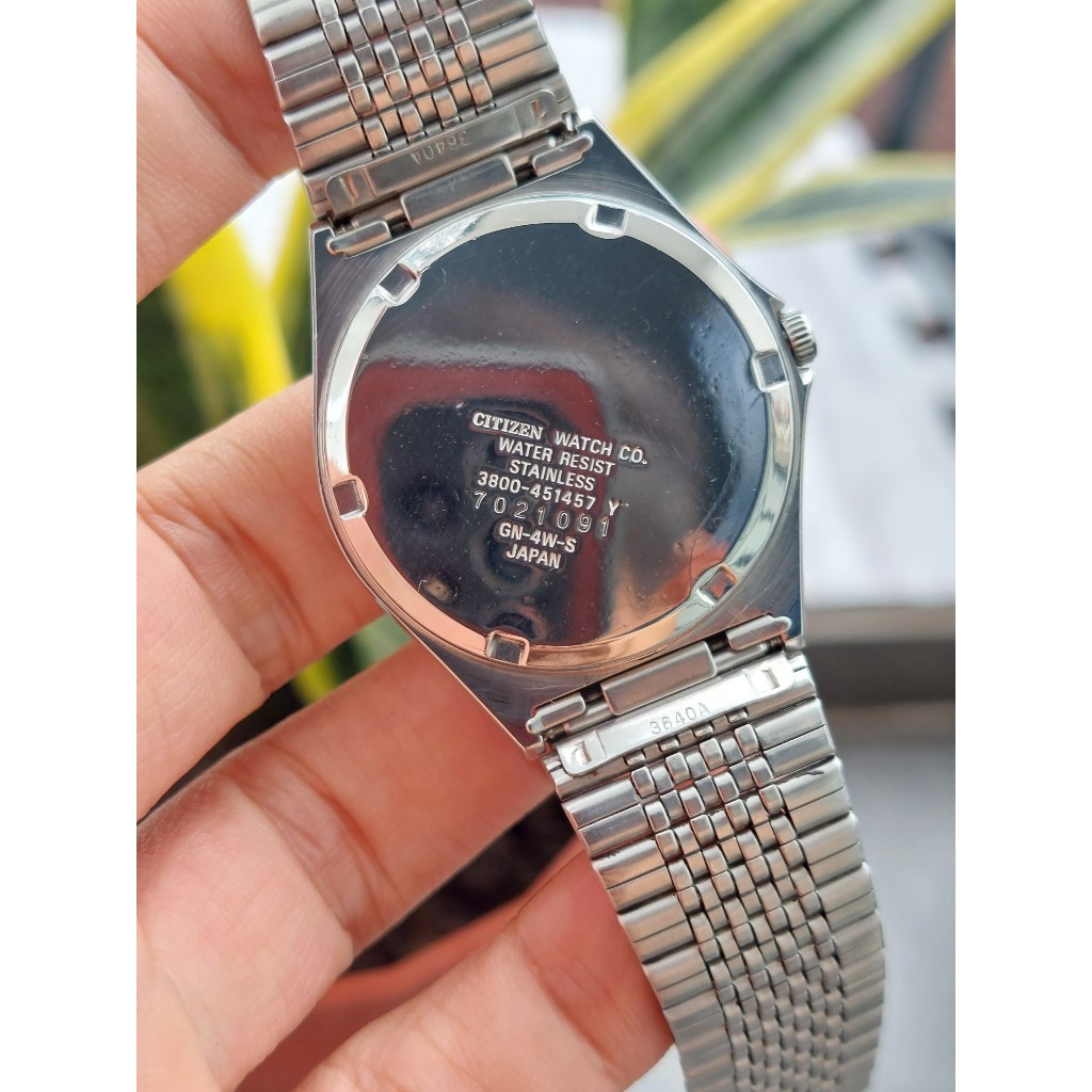 Đồng hồ nam Citizen CQ mặt sớ lụa chạy pin hàng Si