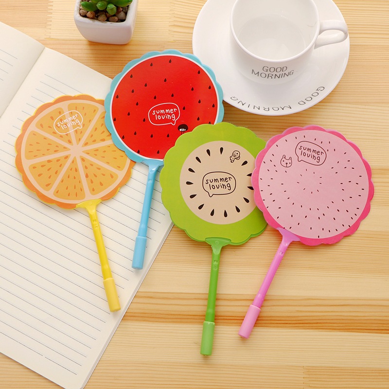 Bút Bi Kèm Quạt Nhựa Cầm Tay Cute