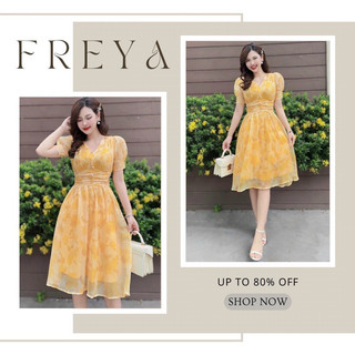 🛍Đầm váy nữ 🛍Đầm vàng nhún ngực nhún eo tay ngắn,váy dáng mini,váy cổ tim màu vàng vải voan đi chơi đi tiệc đều đẹp