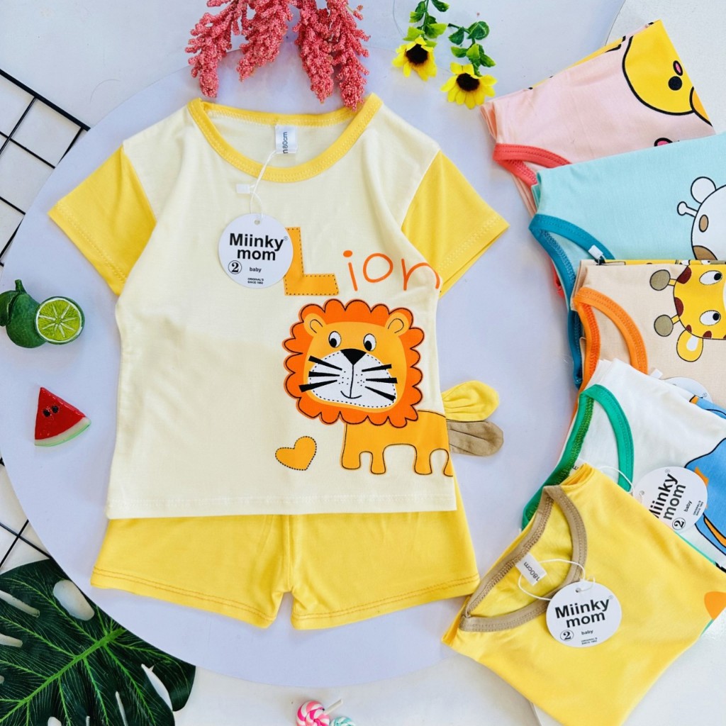 Bộ quần áo cộc tay thun lạnh, phối đuôi xinh xắn cho bé trai, bé gái BC62