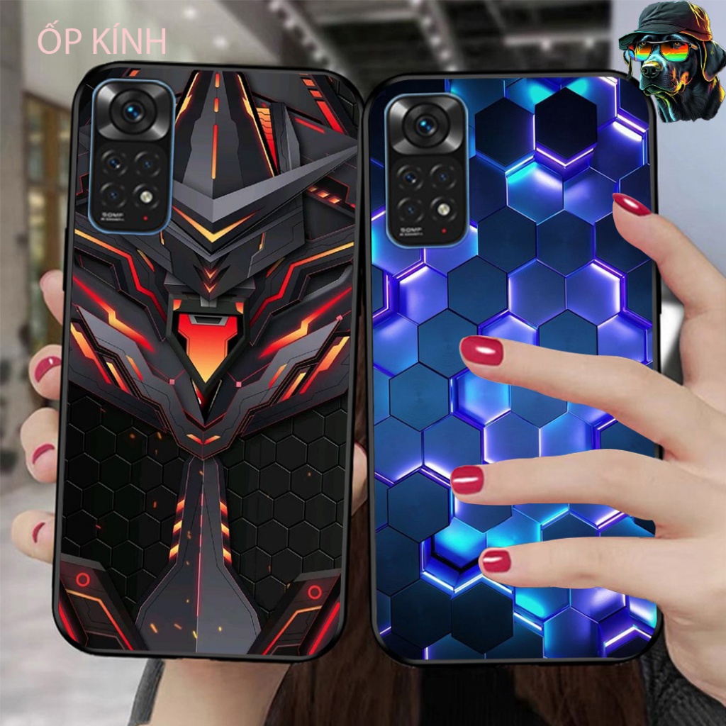 Ốp điện thoại mặt kính Xiaomi redmi note 11 4g / note 11s / note 11 pro 5g  in hình công nghệ phong cách nam
