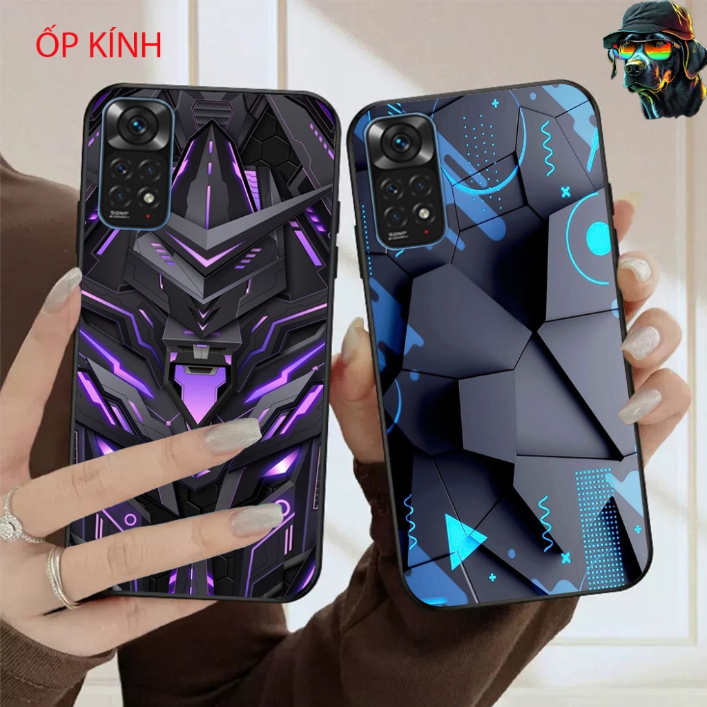 Ốp điện thoại mặt kính Xiaomi redmi note 11 4g / note 11s / note 11 pro 5g  in hình công nghệ phong cách nam