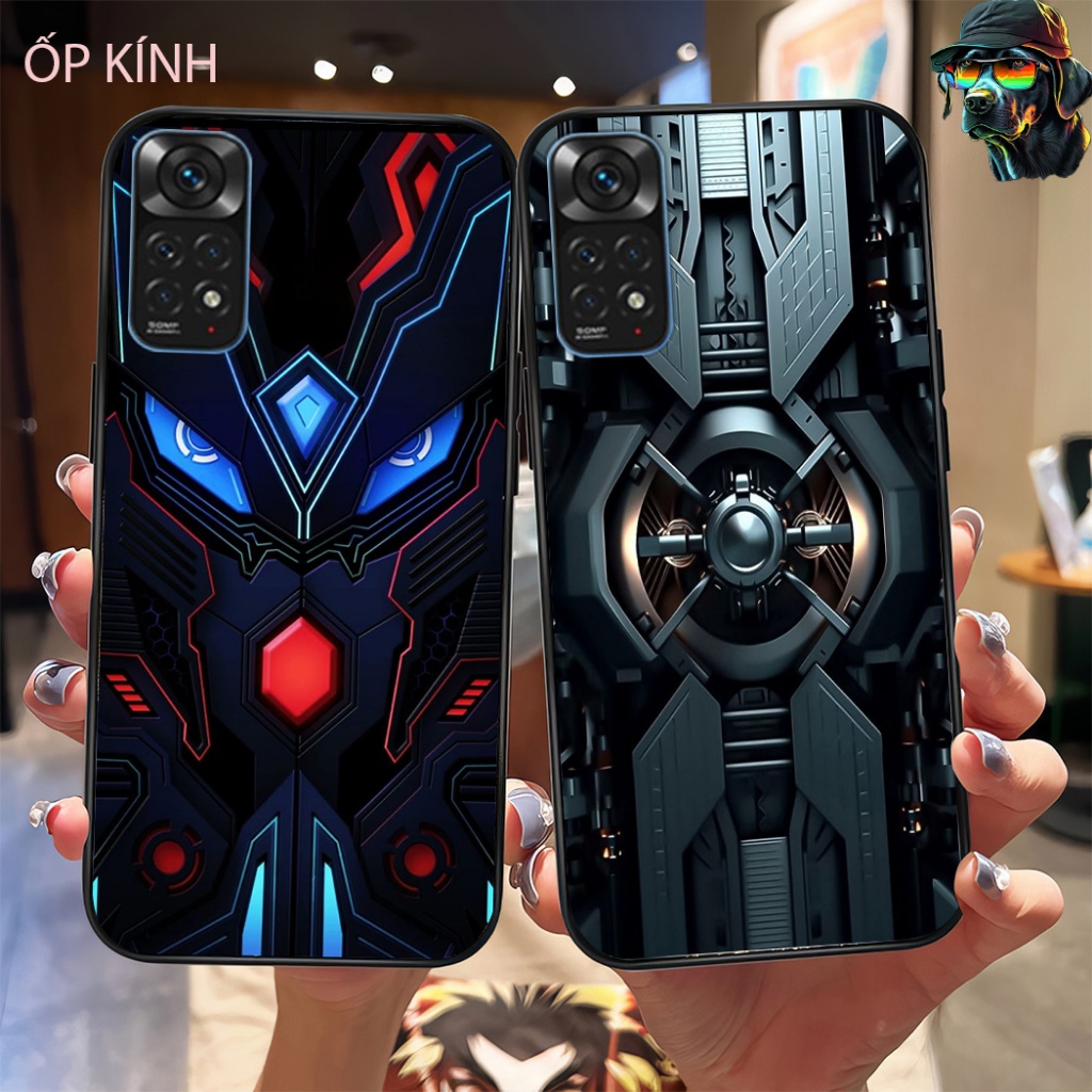 Ốp điện thoại mặt kính Xiaomi redmi note 11 4g / note 11s / note 11 pro 5g  in hình công nghệ phong cách nam