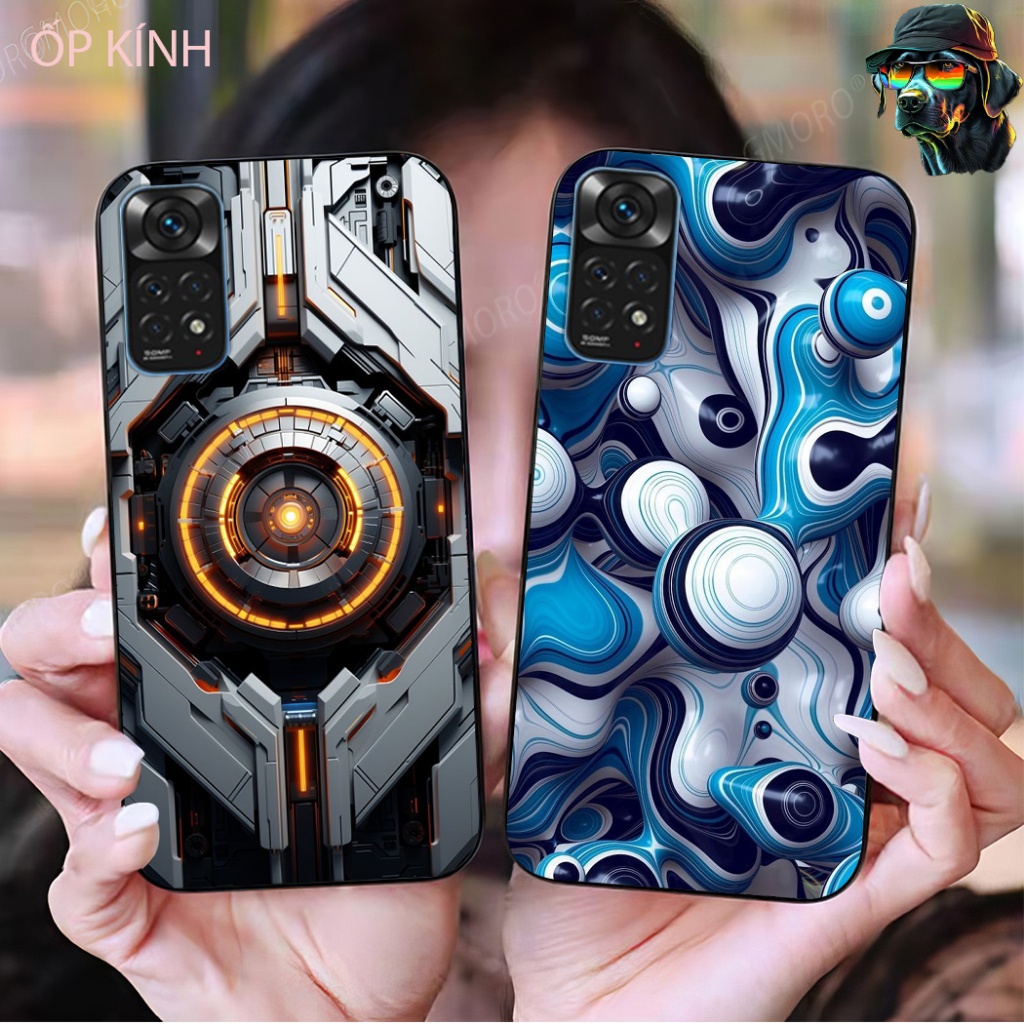 Ốp điện thoại mặt kính Xiaomi redmi note 11 4g / note 11s / note 11 pro 5g  in hình công nghệ phong cách nam