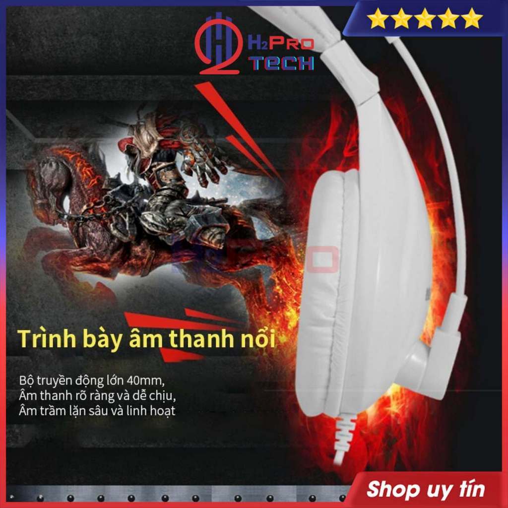 Tai Nghe Chụp Gaming JT-813 Chống Ồn, Bass Hay , Tai Nghe Chụp Tai Có Dây Dài 2.1M - H2Pro Tech