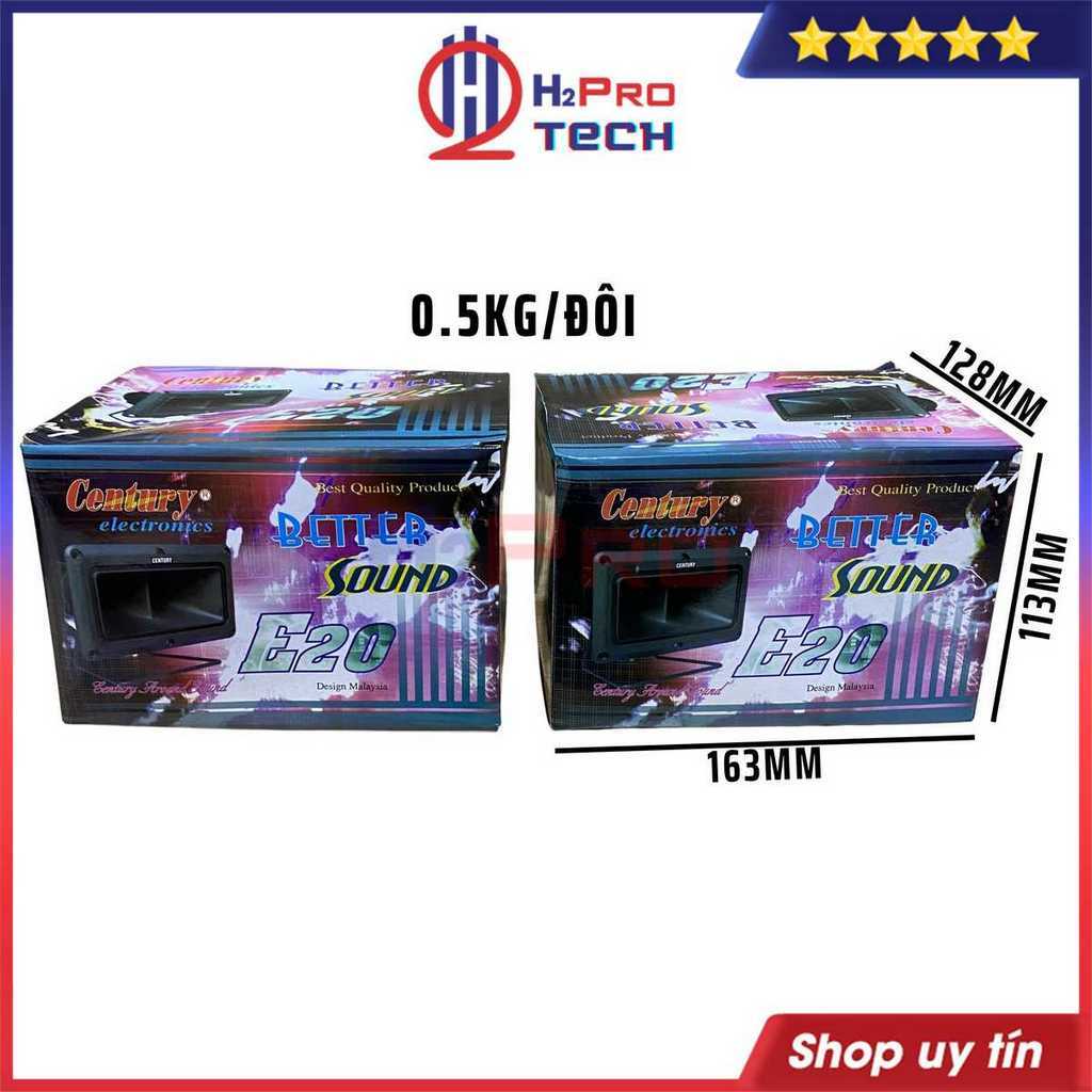 2 Loa Siêu Treble Kèn Thạch Anh Century E20 Cao Cấp 200W-8 Ôm, Loa Tép Kèn Rời Karaoke Và Nghe Nhạc-H2pro Tech