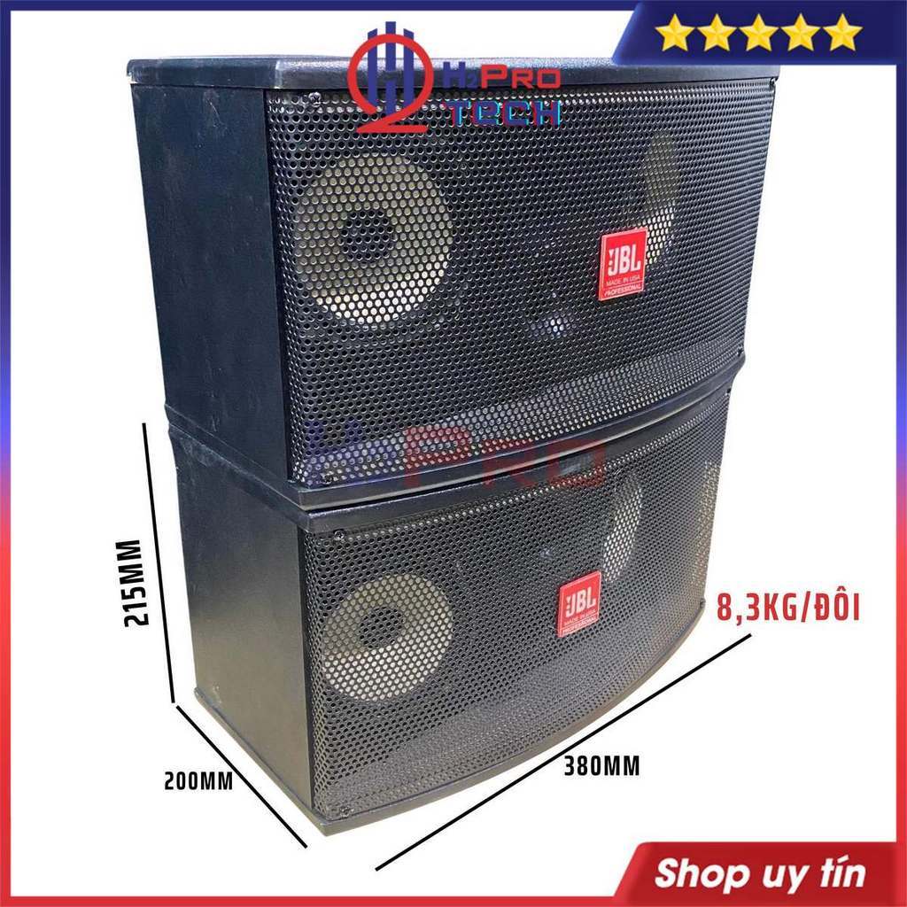 Đôi Loa Trợ Lời JBL CK-403II Bãi Zin - Bass Kép 12Cm - 240W, 2 Loa Lời Karaoke Gia Đình Cao Cấp, Quà 10M Dây-H2Pro Tech