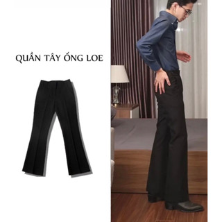  Quần tây ống loe nam basic tôn dáng che khuyết điểm 