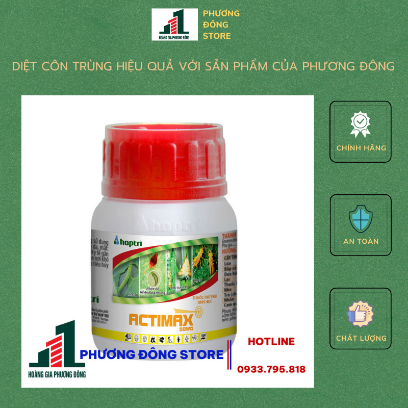Sản phẩm loại bỏ sâu, bọ,nhện thế hệ mới Actimax 50WG (Chai 100g)