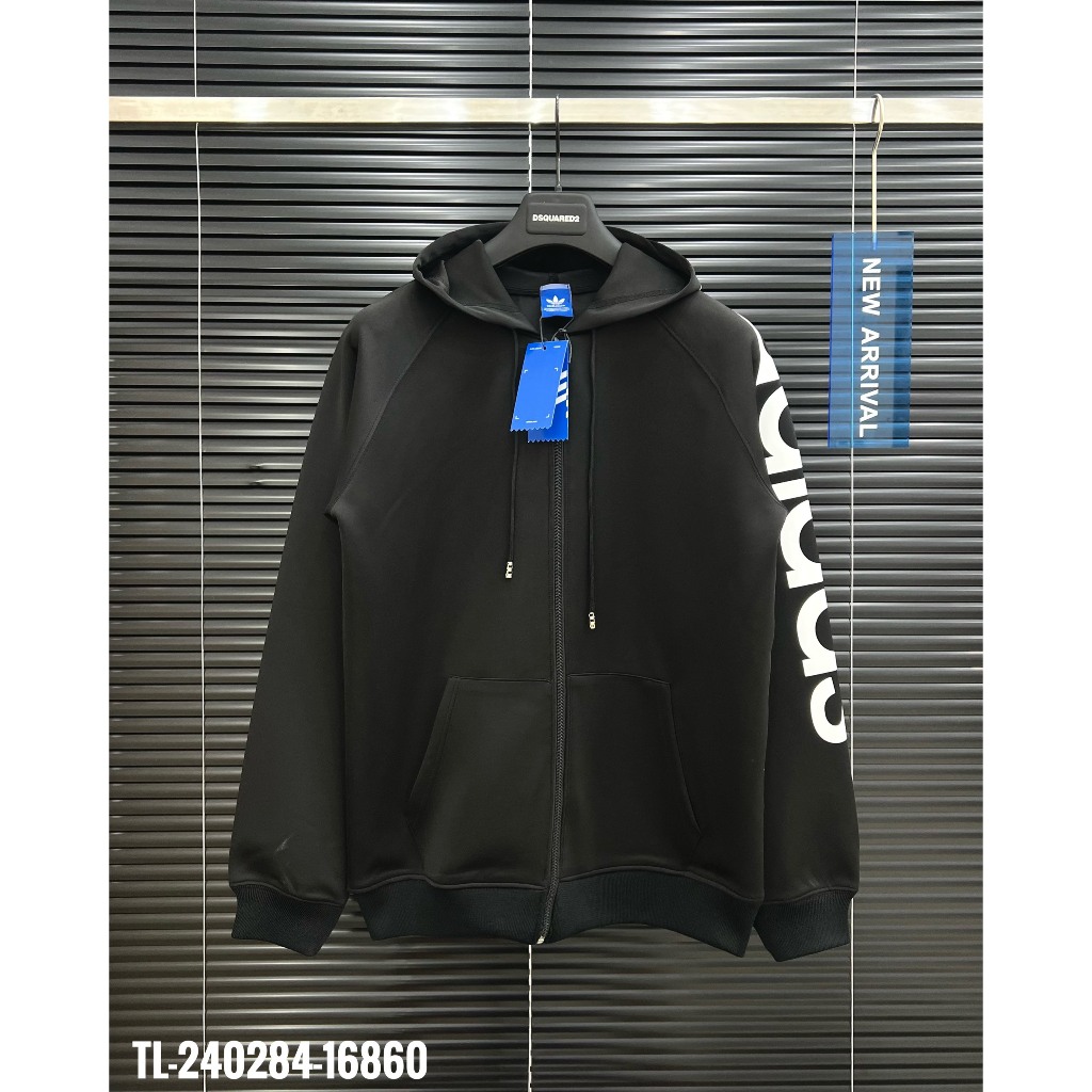 🔥Hot🔥Áo hoodie Adidas khóa in chữ thiết kế hot trend Nam nữ New 2023