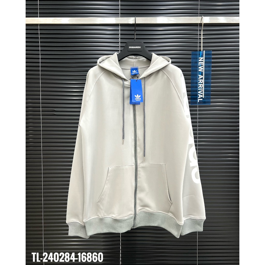 🔥Hot🔥Áo hoodie Adidas khóa in chữ thiết kế hot trend Nam nữ New 2023