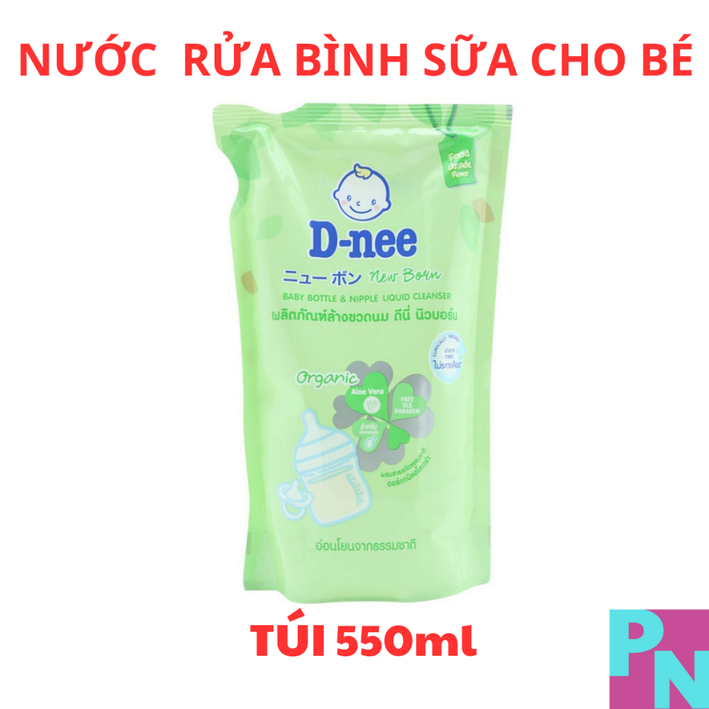Nước rửa bình sữa cho bé nước rửa bình sữa Dnee nước súc bình sữa Dnee chai 600ml bịch 550ml xuất xứ Thái Lan