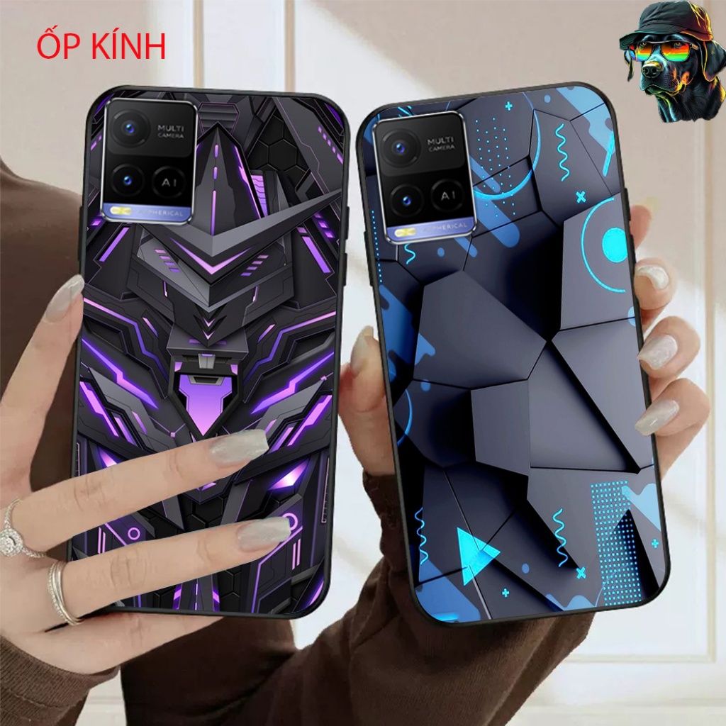 Ốp điện thoại mặt kính vivo y21 / vivo y21s / vivo y33s in hình công nghệ phong cách nam