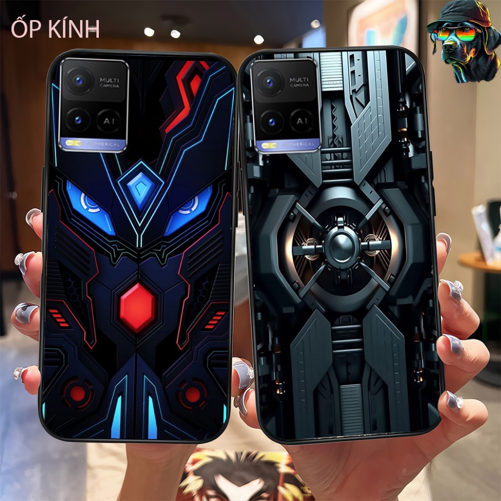 Ốp điện thoại mặt kính vivo y21 / vivo y21s / vivo y33s in hình công nghệ phong cách nam