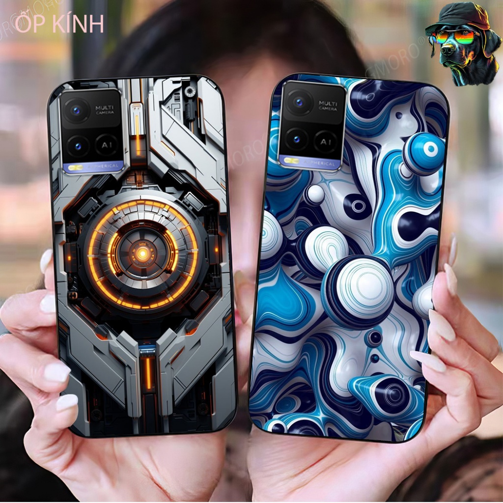 Ốp điện thoại mặt kính vivo y21 / vivo y21s / vivo y33s in hình công nghệ phong cách nam