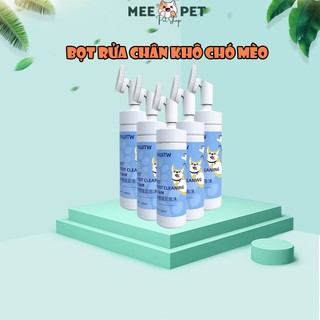 Bọt rửa chân chó mèo làm sạch, ngăn ngừa vi khuẩn, bọt rửa chân thú cưng khử mùi khử khuẩn dung tích 200ml