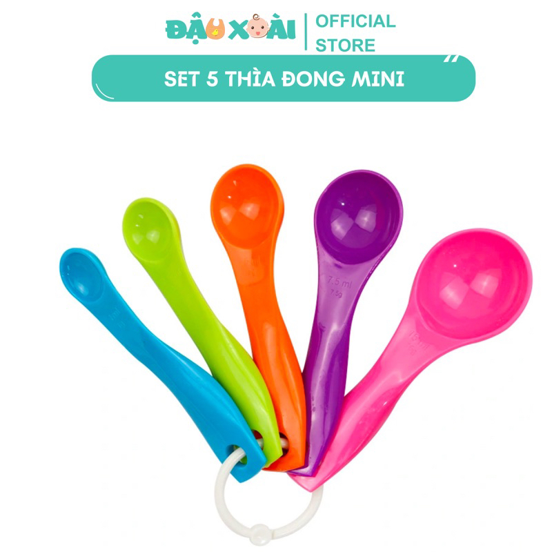 Set thìa đong mini- Chế biến ăn dặm cho bé set 5 thìa