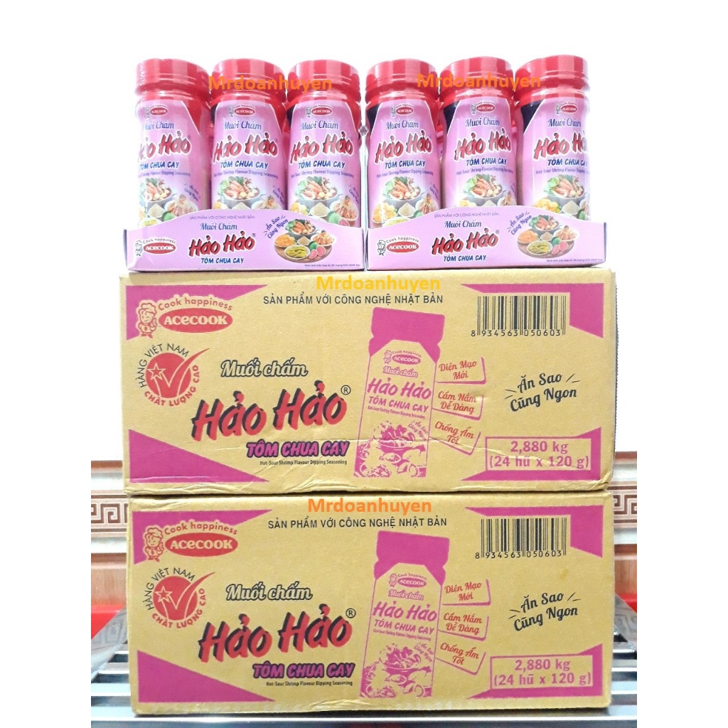 Lốc 6 Hũ 120gr Muối Hảo Hảo Acecook Chấm Hoa Quả