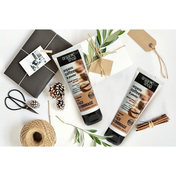 Tẩy Tế Bào Chết Da Mặt Organic Shop Chiết Xuất Cà Phê Cho Da Sáng Mịn 75ml